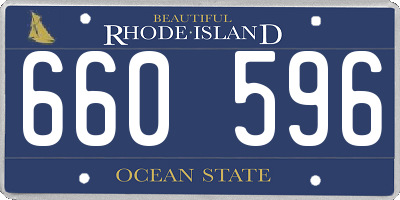 RI license plate 660596