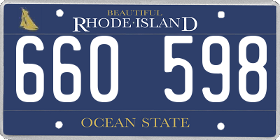 RI license plate 660598