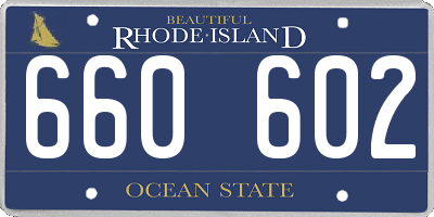 RI license plate 660602