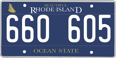 RI license plate 660605