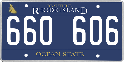RI license plate 660606