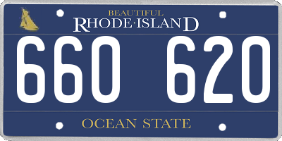RI license plate 660620