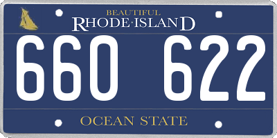 RI license plate 660622