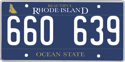 RI license plate 660639