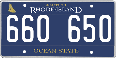 RI license plate 660650