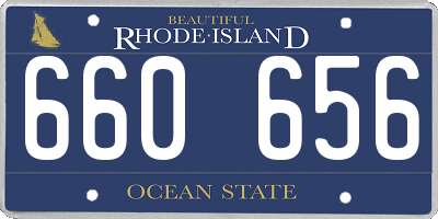 RI license plate 660656