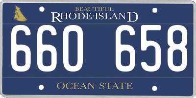 RI license plate 660658