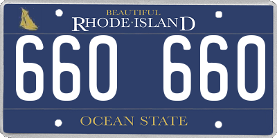 RI license plate 660660