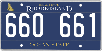 RI license plate 660661