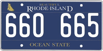 RI license plate 660665