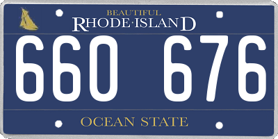 RI license plate 660676