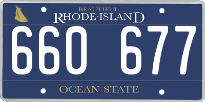 RI license plate 660677