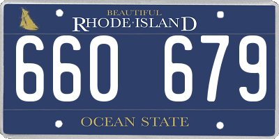 RI license plate 660679