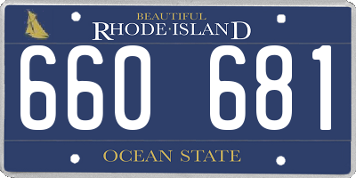 RI license plate 660681