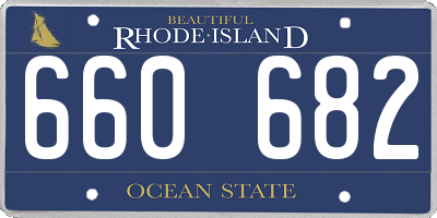 RI license plate 660682