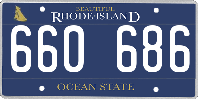 RI license plate 660686