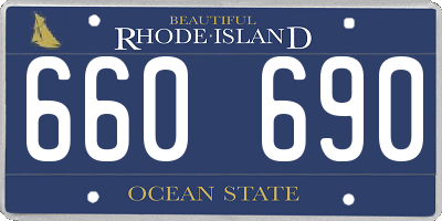 RI license plate 660690