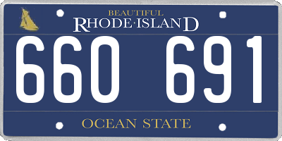 RI license plate 660691