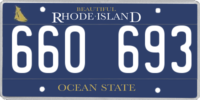 RI license plate 660693