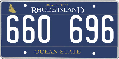 RI license plate 660696