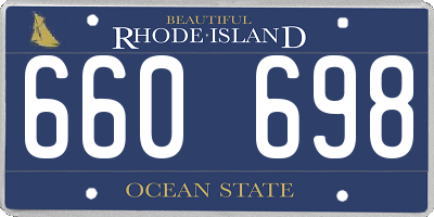 RI license plate 660698