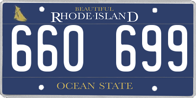 RI license plate 660699