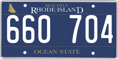 RI license plate 660704