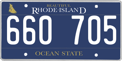 RI license plate 660705