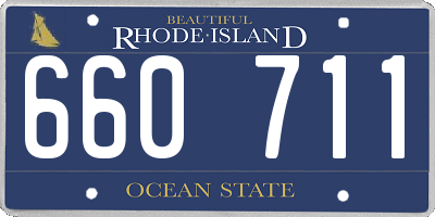 RI license plate 660711