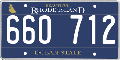 RI license plate 660712