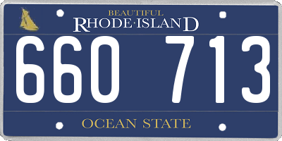 RI license plate 660713