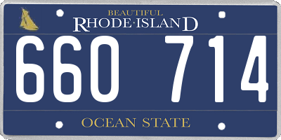 RI license plate 660714