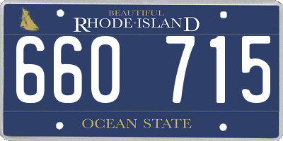 RI license plate 660715