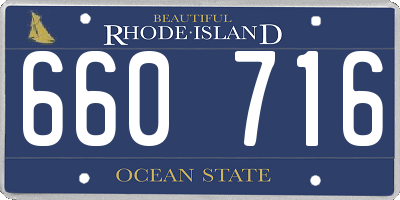 RI license plate 660716
