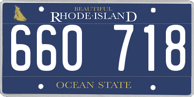 RI license plate 660718