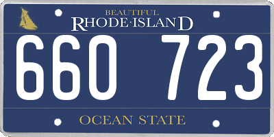 RI license plate 660723