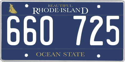 RI license plate 660725