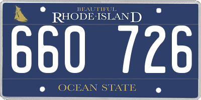 RI license plate 660726
