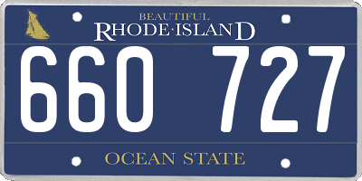 RI license plate 660727
