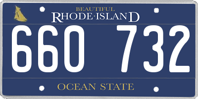 RI license plate 660732