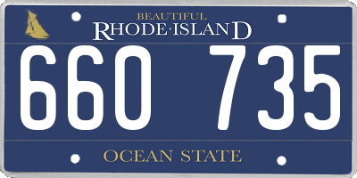 RI license plate 660735