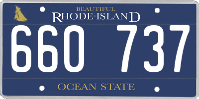 RI license plate 660737