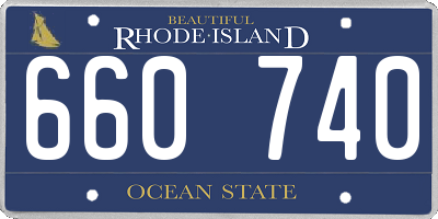 RI license plate 660740