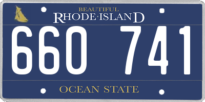RI license plate 660741