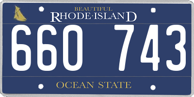 RI license plate 660743