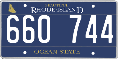 RI license plate 660744