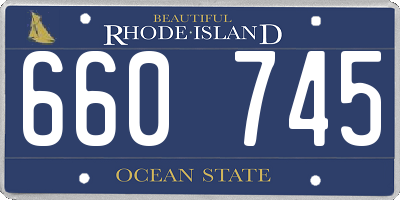RI license plate 660745