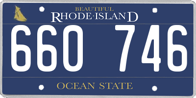 RI license plate 660746