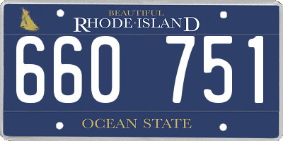 RI license plate 660751