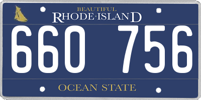 RI license plate 660756